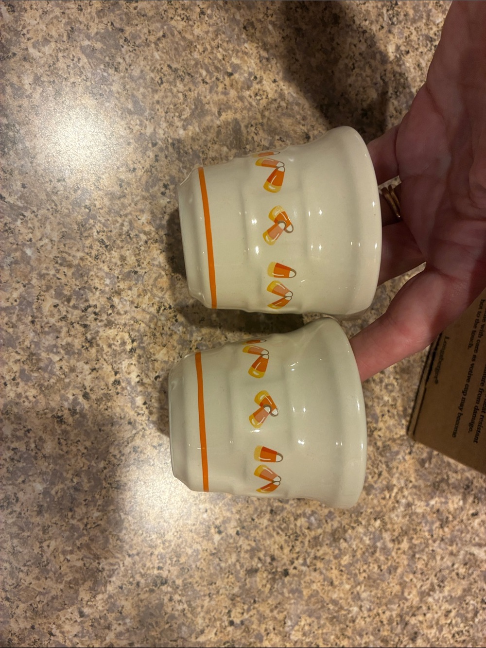 Longaberger Candy Corn Votive Set Pottery Item 37508 Halloween - Picture 5 of 17